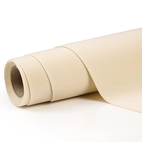 EYRMQWJPC Selbstklebende Flock-Samtstoffrolle, Samtstoff Multicolor 50x148cm for Basteln und Futtern(2 Off White) von EYRMQWJPC