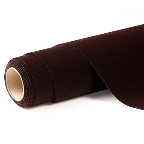 EYRMQWJPC Selbstklebende Flock-Samtstoffrolle, Samtstoff Multicolor 50x148cm for Basteln und Futtern(21 Dark Brown) von EYRMQWJPC