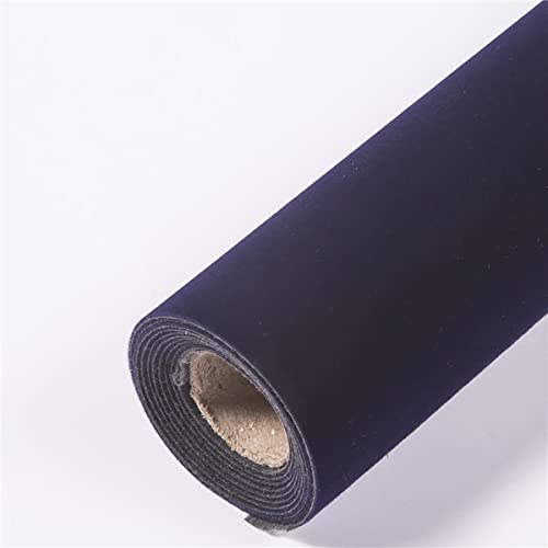 EYRMQWJPC Selbstklebende Flock-Samtstoffrolle, Selbstklebender, beflockter Samtstoff, 50 cm x 148, Mehrfarbig(22navy Blue) von EYRMQWJPC