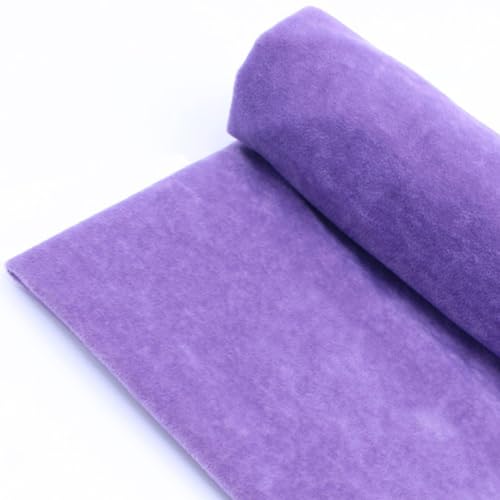 EYRMQWJPC Selbstklebende Flock-Samtstoffrolle, Selbstklebender Samt-Flockstoff, 19,68 x 57 Zoll 1 mm, Mehrfarbig(10 Purple) von EYRMQWJPC