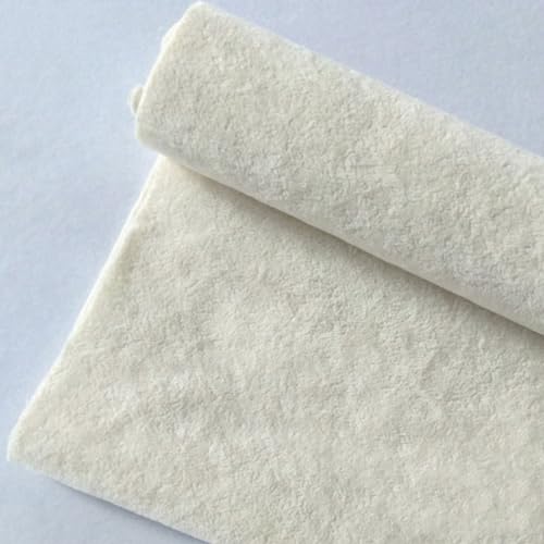 EYRMQWJPC Selbstklebende Flock-Samtstoffrolle, Selbstklebender Samt-Flockstoff, 19,68 x 57 Zoll 1 mm, Mehrfarbig(2 Off White) von EYRMQWJPC