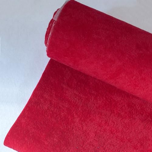 EYRMQWJPC Selbstklebende Flock-Samtstoffrolle, Selbstklebender Samt-Flockstoff, 19,68 x 57 Zoll 1 mm, Mehrfarbig(7 Red) von EYRMQWJPC
