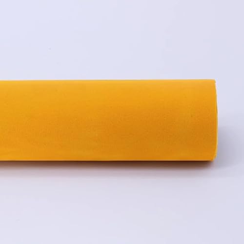 EYRMQWJPC Selbstklebende Flock-Samtstoffrolle, Stoff-Kommode-Regal-Liner Art Crafts 50x150cm Multicolor Mehrere Mengen(Dark Yellow,2pcs) von EYRMQWJPC