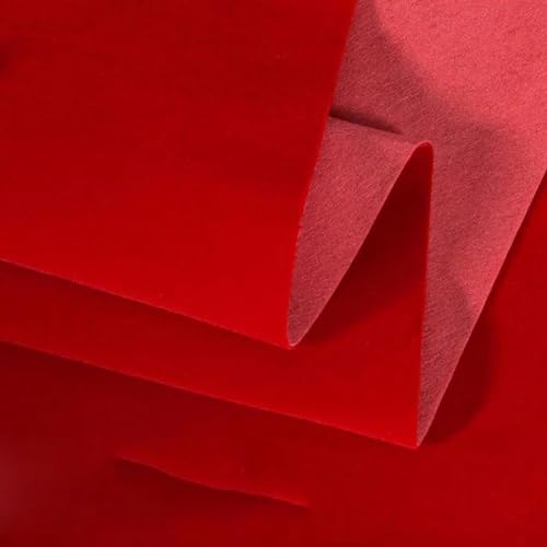 EYRMQWJPC Selbstklebende Flock-Samtstoffrolle, for Schmuck, Möbel, Schubladen, DIY-Bastelarbeiten, Mehrfarbig, mehrere Größen(12 Red,50cmx100cm) von EYRMQWJPC