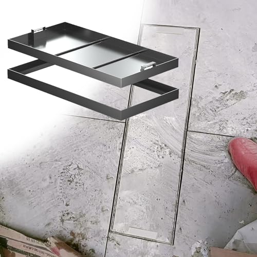 EYRMQWJPC Versenkte Kunststoff-Schachtabdeckung Eingebetteter Kanaldeckel aus Edelstahl mit Griff, 1,5T, Silber, mehrere Größen(680x530mm(26.8x20.8in)) von EYRMQWJPC