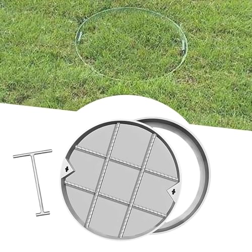 EYRMQWJPC Versenkte Kunststoff-Schachtabdeckung Kanaldeckel aus Edelstahl 304 for Abwasser und Klärgruben mit Haken Sockel, mehrere Größen(50cm/19.7in) von EYRMQWJPC