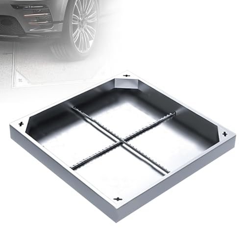 EYRMQWJPC Versenkte Kunststoff-Schachtabdeckung Schachtabdeckung und Rahmen aus Edelstahl 304 for Klärgrube und Kanalisation in Mehreren Größen(40x40x8cm/15.5x15.5x3) von EYRMQWJPC