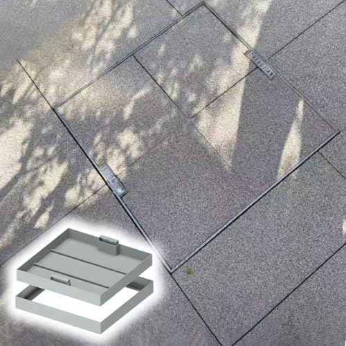 EYRMQWJPC Versenkte Kunststoff-Schachtabdeckung Unsichtbarer Schachtdeckel aus Edelstahl 304, silberfarben, mehrere Größen(LXW-40x80cm) von EYRMQWJPC