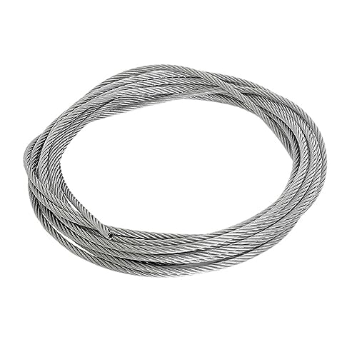 Edelstahlseil, 304 Edelstahl Drahtseil 0,3-8mm Durchmesser 2-100m Angeln Wäscheleine Hebekabel(2.5mm,100 Meter) von EYRMQWJPC