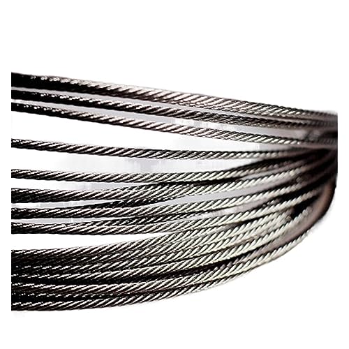 Edelstahlseil, Drahtseil aus Edelstahl 304, 1/2/3/4 mm x 25 m, silberfarben(2.0mm) von EYRMQWJPC