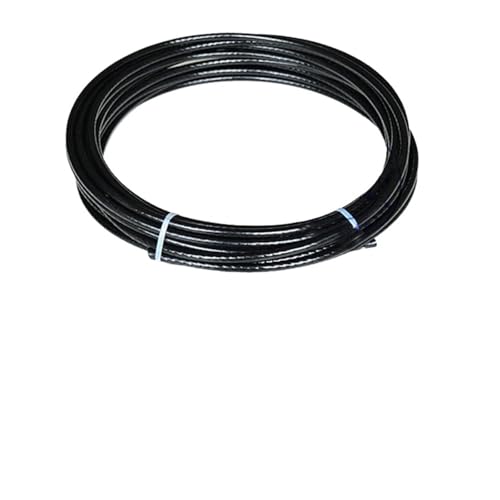 Edelstahlseil, PVC-beschichtetes Edelstahl 304 Drahtseilkabel, schwarz, 0,38–6 mm(0.6mmX100meters 1X7) von EYRMQWJPC