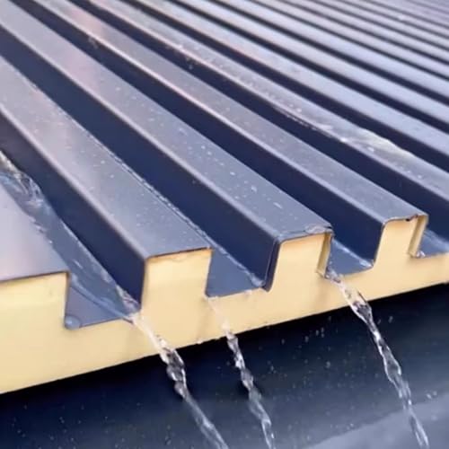 Eine geteilte aluminiumdecke. Aluminium-Polycarbonat-Dachwandverkleidungsplatte Grau(6pc,L 2.5m(8.2ft)) von EYRMQWJPC