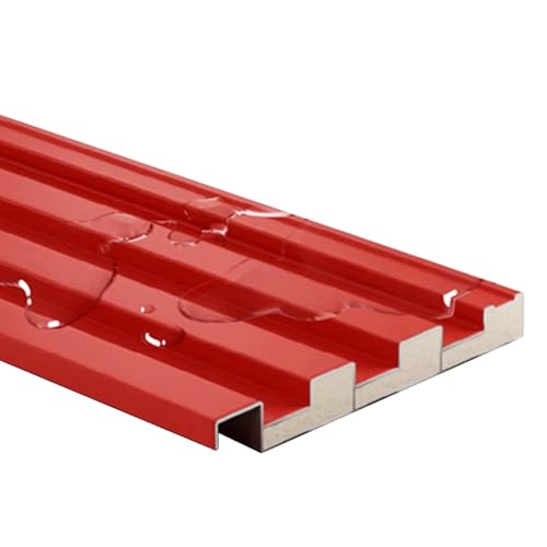 Eine geteilte aluminiumdecke. Aluminium Wellblech Dachplatten Rot for Garagen Ställe Hundehütte(1pc,1.5m/4.9ft) von EYRMQWJPC
