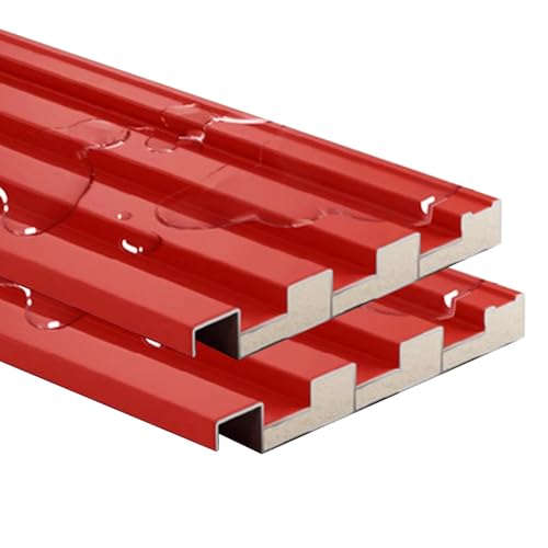 Eine geteilte aluminiumdecke. Aluminium Wellblech Dachplatten Rot for Garagen Ställe Hundehütte(2pcs,1.1m/3.6ft) von EYRMQWJPC
