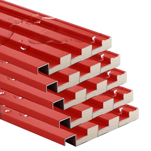 Eine geteilte aluminiumdecke. Aluminium Wellblech Dachplatten Rot for Garagen Ställe Hundehütte(5pcs,0.8m/2.6ft) von EYRMQWJPC
