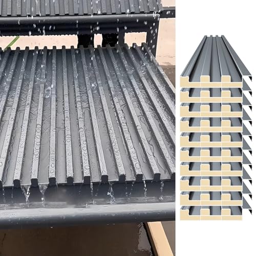 Eine geteilte aluminiumdecke. Aluminium-Wellplatten for Dach und Fassade, 10 Stück, Grau(L-0.8m/2.6ft) von EYRMQWJPC