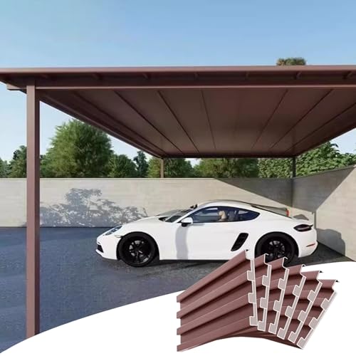 Eine geteilte aluminiumdecke. Packung mit 6 Aluminium-Dachplatten, 15 cm breit, mehrere Längen for Carport, Pavillon, Gartenhaus(L- 1.3m/4.3ft) von EYRMQWJPC