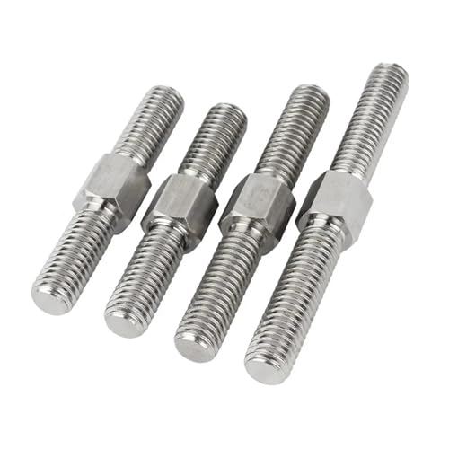 Eine vollkordel, Sechskant-Stehbolzen aus Edelstahl 304 mit doppelseitigem positivem und negativem Gewinde M3-M16 30 mm-150 mm(M6-2PCS,40mm) von EYRMQWJPC
