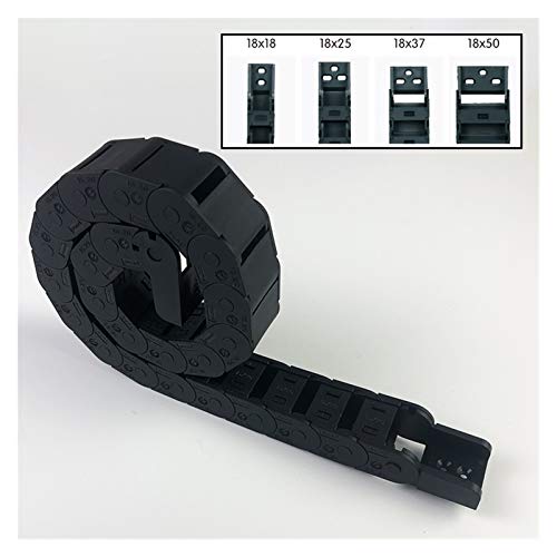 Elektrische drahtschalter ketten Nylon-Kunststoff-Kabelschleppketten, Brückentyp, innen zu öffnen, 18 x 37 mm (28–75 mm), 1 Meter(38mm) von EYRMQWJPC