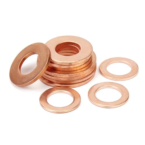Flache Unterlegscheibe aus Messing, DIN7603 M4 M5 M6 M8 M10 M12 M13 M14 M16 M17 M18 M20 M22 M24 M26 Boot Rot Messing kupfer Dichtung Unterlegscheibe Flache Dichtung Dichtung Ring(M16x22x1.5 10pcs) von EYRMQWJPC