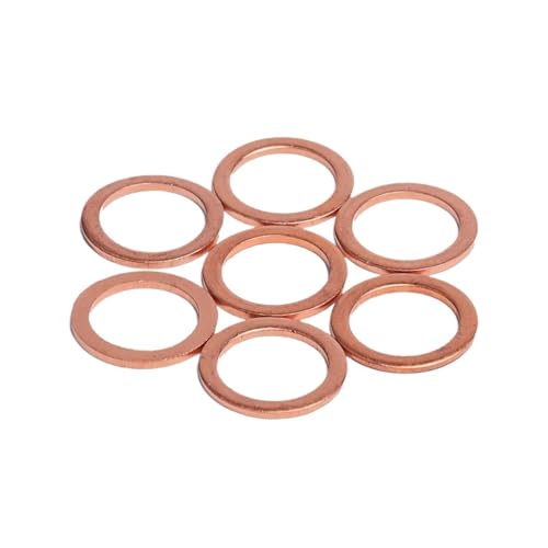 Flache Unterlegscheibe aus Messing, M5 M6 M8 M10 M12 M14 M16 M18 M20 M22 M24 DIN7603 Boot Rot Messing Kupfer Dichtung Unterlegscheibe flache Dichtung Ring Dichtung Unterlegscheiben(M10x14x1(20pcs)) von EYRMQWJPC