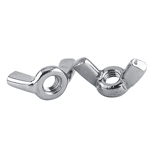 Flügelmuttern 10 Stück DIN315 M3 bis M12 316 Edelstahl Silber Flügelmuttern(M4) von EYRMQWJPC