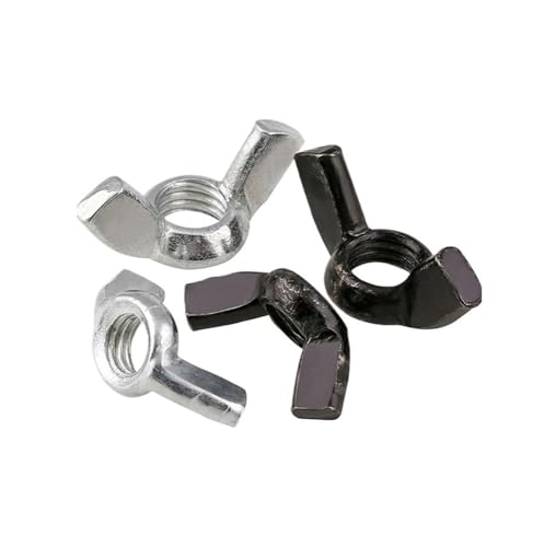 Flügelmuttern Elektrische Flügelmuttern Befestigungselement Kohlenstoffstahl M3-M12 Verzinkt oder Schwarz Packung mit 5-20 Stück(Zinc-plated,M12-5pcs) von EYRMQWJPC
