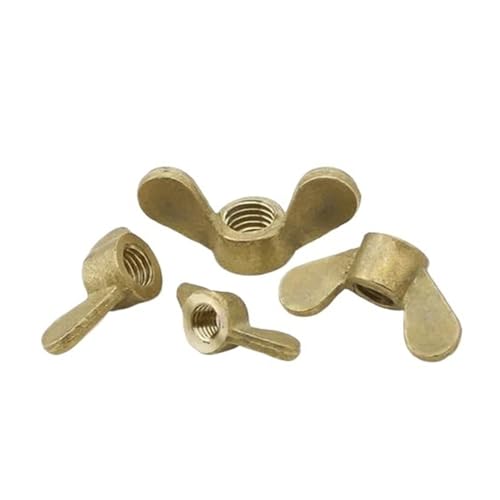 Flügelmuttern Handgedrehte Sechskant-Flügelmuttern, Kohlenstoffstahl GB62, mehrere Größen, 30 Stück(M12 2Pcs) von EYRMQWJPC