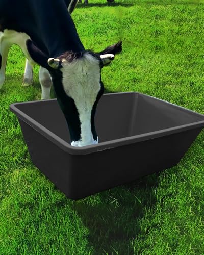 Futtertrog für Nutztiere Viehfutter- und Wassertrog, 83 cm, 3 mm dick(Black,3pcs) von EYRMQWJPC