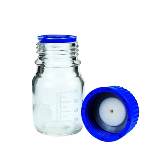 Glasflaschen darüber hinaus, Reagenzflasche mit GL45-Sicherheitsverschluss, Borosilikatglas, 100–1000 ml, 1–3 Löcher(100ml-2 holes) von EYRMQWJPC