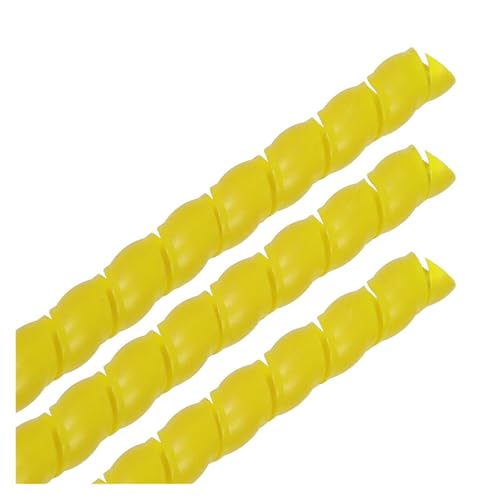 Heldentat zum schutz Von spiralen Kabeldraht-Spiralwicklung 8-20 mm, mehrfarbig, 2 Meter(Yellow,18MM-2M) von EYRMQWJPC