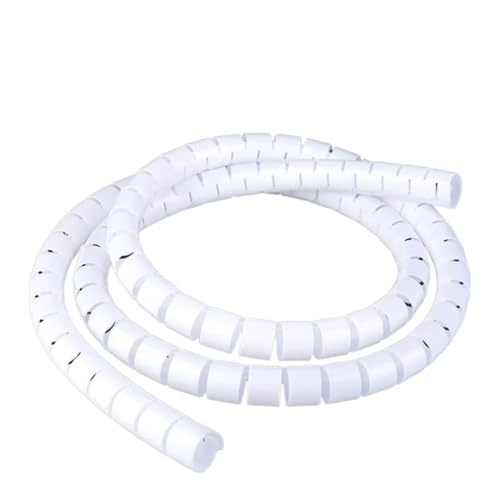 Heldentat zum schutz Von spiralen Kabelspirale Wickelrohr Rohrschutzhülle Kabelorganisator, 10-40mm,(White,ID40mm 5 Meters) von EYRMQWJPC
