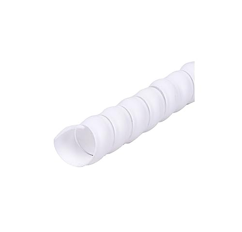 Heldentat zum schutz Von spiralen Spiralkabelschutz Draht Organizer Sleeve Schwarz und Weiß Mehrere Größen(White,ID 8MM-10 METERS) von EYRMQWJPC