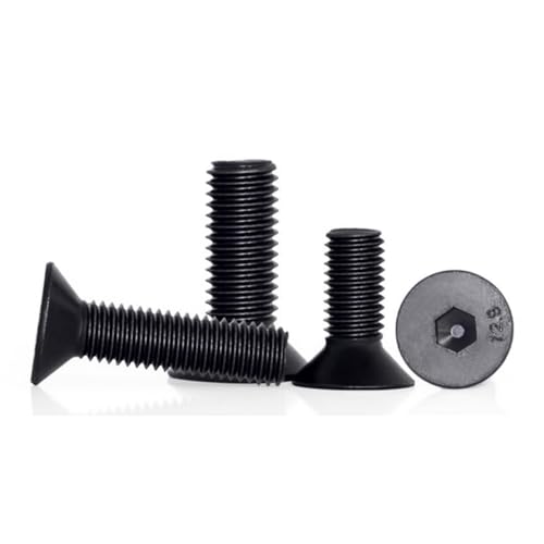 Innensechskant versenkt M7-1.0 Schwarze 12.9 Stahl-Innensechskantschrauben Senkkopfschrauben(M7 1.0 x 16mm) von EYRMQWJPC