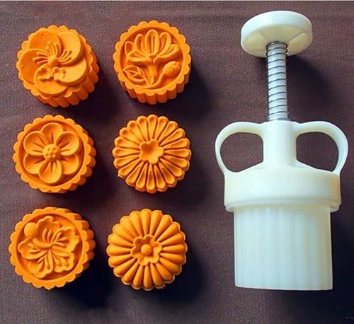 Mondkuchen. 50g Mondkuchenform mit 6 Stempeln Weiß(D) von EYRMQWJPC