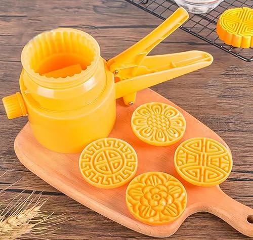 Mondkuchen. Orange Mondkuchenform mit Blumen-Keksstempeln for Backen von Kuchen for Selbermachen, mehrere Gewichte(100g 4Pcs) von EYRMQWJPC