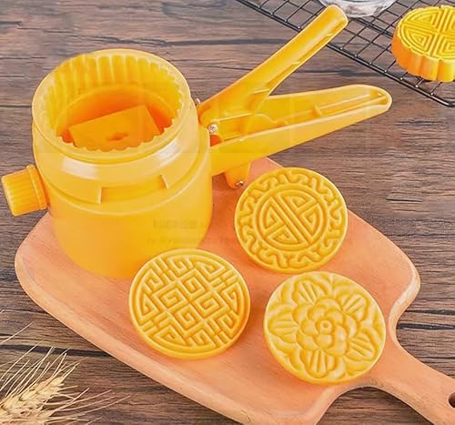 Mondkuchen. Orange Mondkuchenform mit Blumen-Keksstempeln for Backen von Kuchen for Selbermachen, mehrere Gewichte(125g 3Pcs) von EYRMQWJPC
