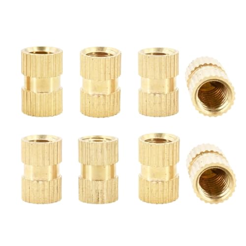 Muttern handfest anziehen Brass Knurled Threaded Insert Nuts Hot Melt For Laptop/3D Printing M2-M8 Multiple Sizes(Length 16mm,M3(OD4.5MM)50PCS) von EYRMQWJPC