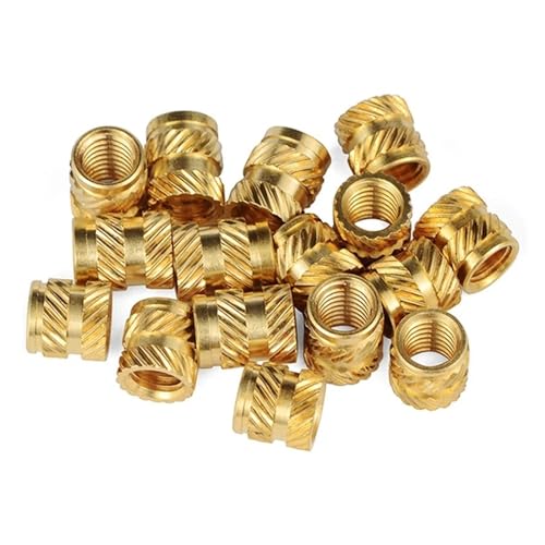 Muttern handfest anziehen Messing M3 Heat-Set Rändel Einsätze Hot Melt Innengewinde for 3D-Druck mehrere Größen(M3x4x5 (50Pcs)) von EYRMQWJPC