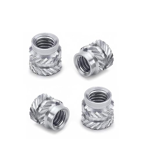 Muttern handfest anziehen Messing Rändelmuttern Heat-Set Gewindeeinsätze Hot Melt M3x(3-8) x(4,6-5,3) mm 10er Packung(M3x5.7x4.6) von EYRMQWJPC