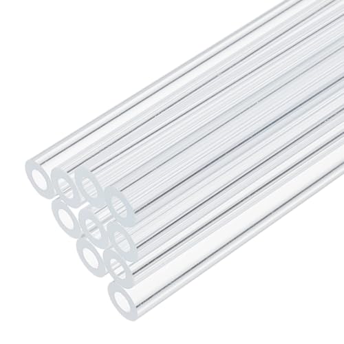 PVC-Hartrohre, 10 Stück Acryl-Rundrohr, Kunststoffrohrlänge, starres Rohrrohr for Heimwerkerarbeiten(4mm ID x 8mm OD x 150mm) von EYRMQWJPC