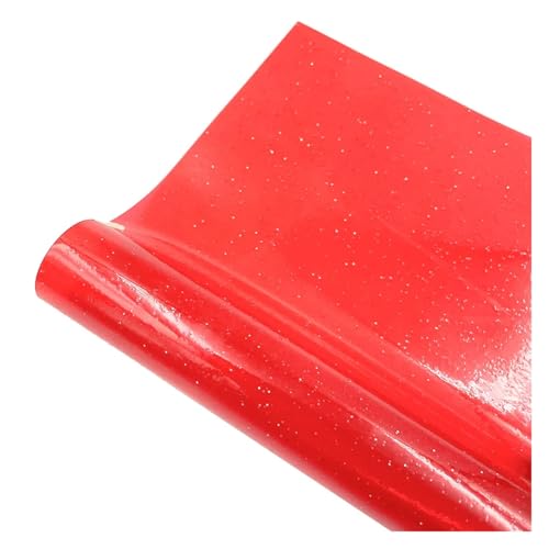 PVC Jelly Vinyl Stoff Blätter ， PVC-Gelee-Vinyl-Glitzerstoffblatt, mehrfarbig, mehrere Größen(Red,A4 20 x 30cm) von EYRMQWJPC