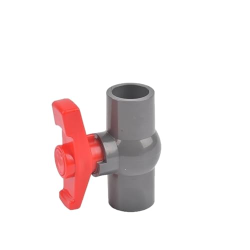 PVC-Rohrmuffen-Kugelhahn Grauer PVC-Kugelhahn for Gartenbewässerung, mehrere Größen, Gewinde und Buchse(Id 20 Mm) von EYRMQWJPC
