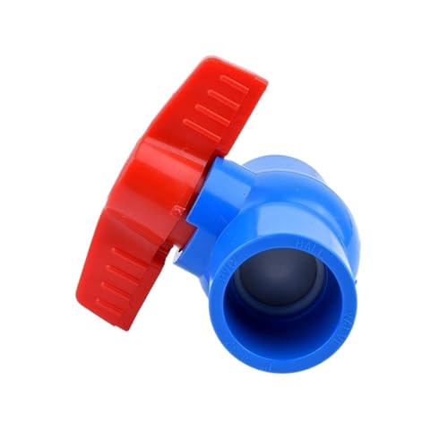 PVC-Rohrmuffen-Kugelhahn Kugelhahn aus PVC mit Sockel for Gartenbewässerung und Aquakultur, mehrere Größen, mehrfarbig(Blue,32 mm) von EYRMQWJPC