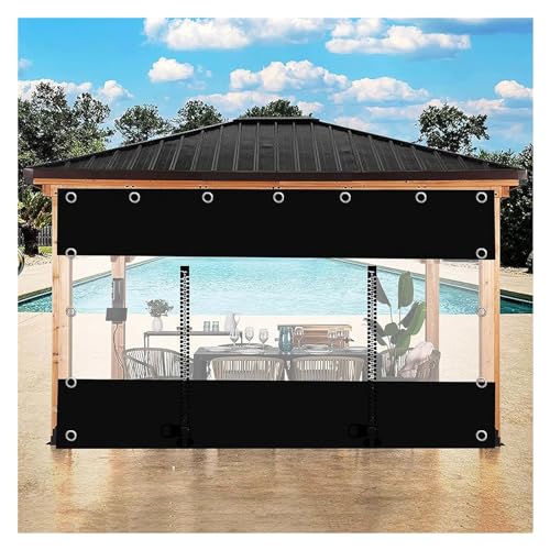 PVC Tarpaulin， Transparente, wasserdichte Pergola-Plane aus PVC, Seitenteil mit Reißverschlüssen und Ösen, anpassbar, mehrere Größen, Mehrfarbig(480x200cm(15.7 * 6.6ft)) von EYRMQWJPC