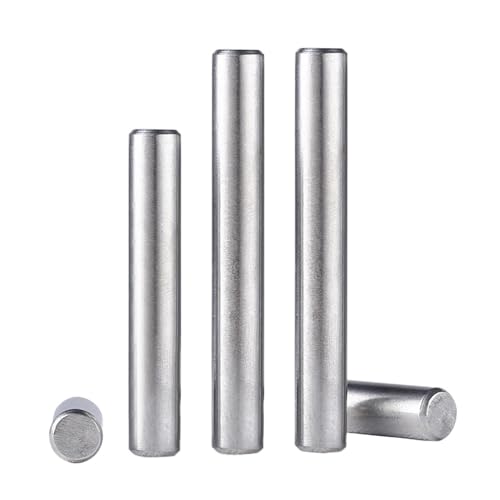 Präzisions-Zylinderstift, 304 Edelstahl Zylindrischer Positionierungsdübel Parallelstift Silber M1 bis M12 Durchmesser 4 mm 100 Länge(20MM-M2.5) von EYRMQWJPC