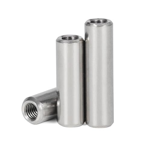 Präzisions-Zylinderstift, Innengewinde-Positionierungsstift mit Loch, Edelstahl 304, Silber, mehrere Größen, Packung(D6 M4-55MM) von EYRMQWJPC