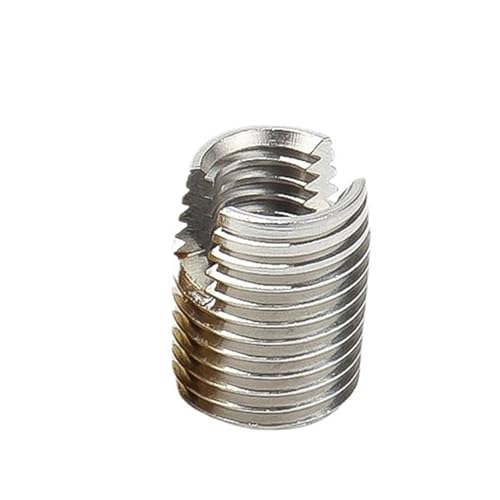 Reduzierhülsenmutter, Selbstschneidende Gewindeeinsätze Edelstahl M2 bis M16 Silber 2er-Pack(Silver,M4xM6.5x8mm) von EYRMQWJPC