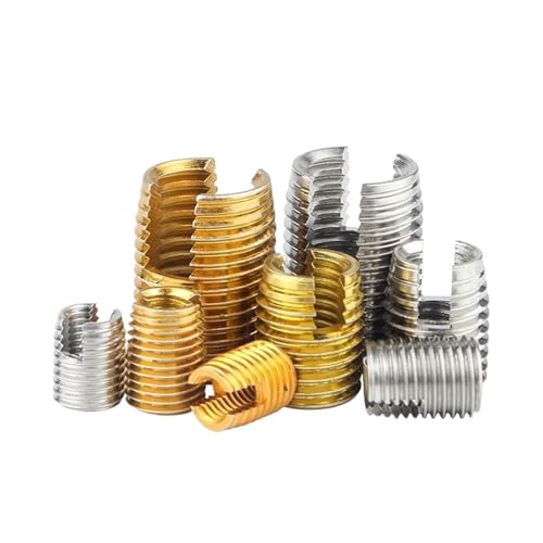Reduzierhülsenmutter, Selbstschneidender Gewindeeinsatz Schlitz Typ M2-M16 Verzinktes Silber(Silver,M16xM20x22mm) von EYRMQWJPC