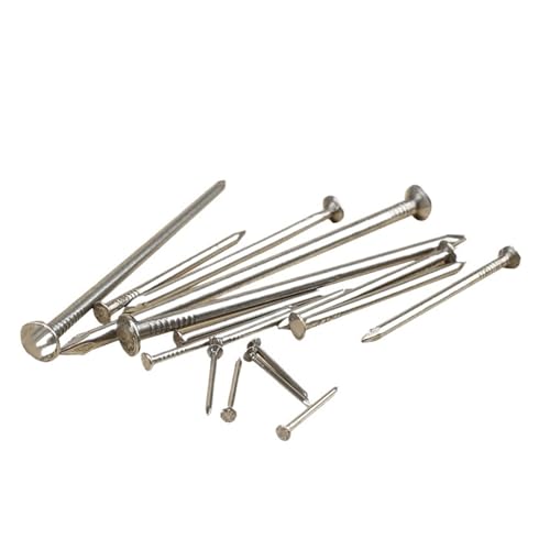 Rundkopf-Eisennägel, Drahtstifte, Flachkopf, Kohlenstoffstahl, 1–4 mm x 15–100 mm, Packung mit mehreren Mengen(1x15mm) von EYRMQWJPC
